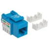 Intellinet Keystone Jack, Cat6, UTP, Punch-down, Blue