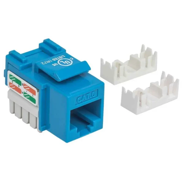 Intellinet Keystone Jack, Cat6, UTP, Punch-down, Blue