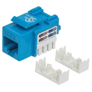 Intellinet Keystone Jack, Cat6, UTP, Punch-down, Blue
