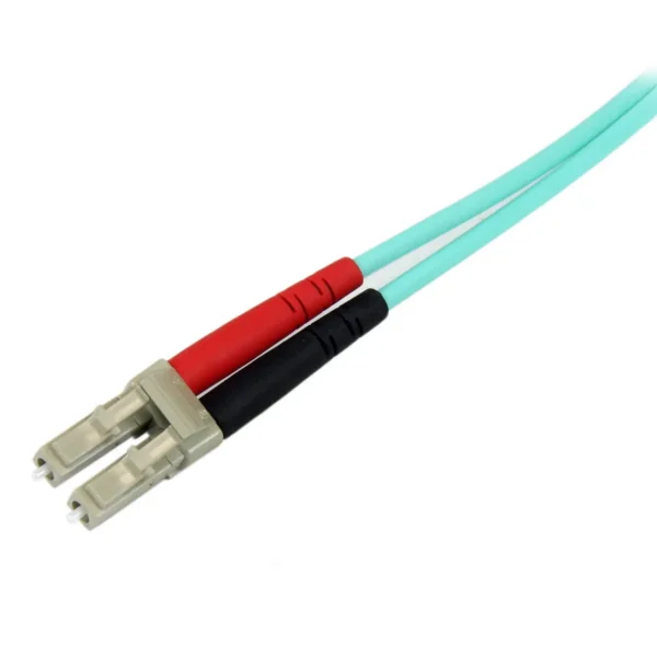StarTech.com 5m (16.4ft) LC/UPC to SC/UPC OM3 Multimode Fiber Optic Cable, Full Duplex 50/125µm Zipcord Fiber Cable, 100G, Low Insertion Loss, LSZH Fiber Jumper Cord