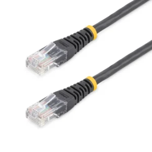 StarTech.com Cat5e Patch Cable with Molded RJ45 Connectors – 1 ft. – Black