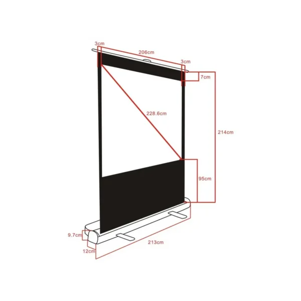 Multibrackets M 16:9 Portable Projection Screen 200×112, 90″