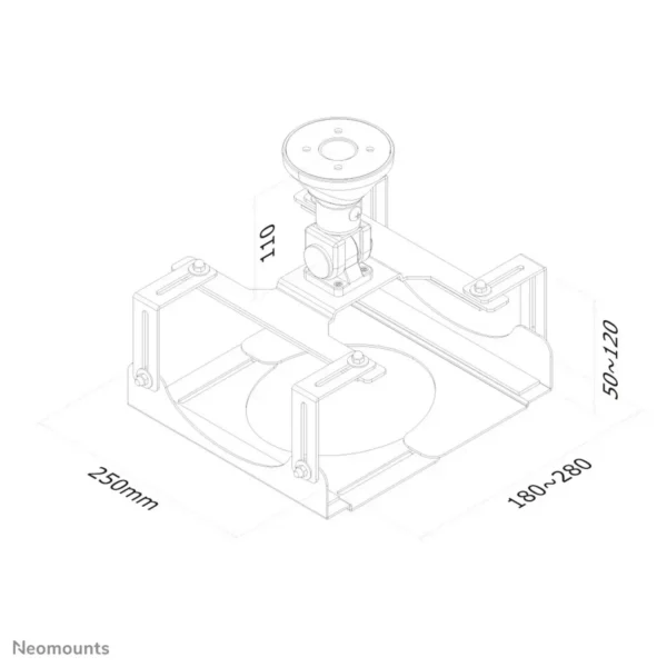 Neomounts BEAMER-C300 Beamer ceiling mount – h 15 cm – full motion