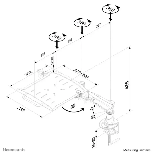 Neomounts laptop desk mount