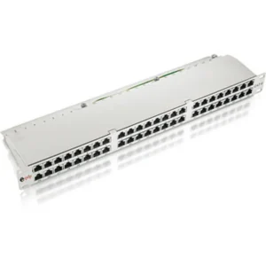Equip 48-Port Cat.6 Shielded Patch Panel, Light Grey