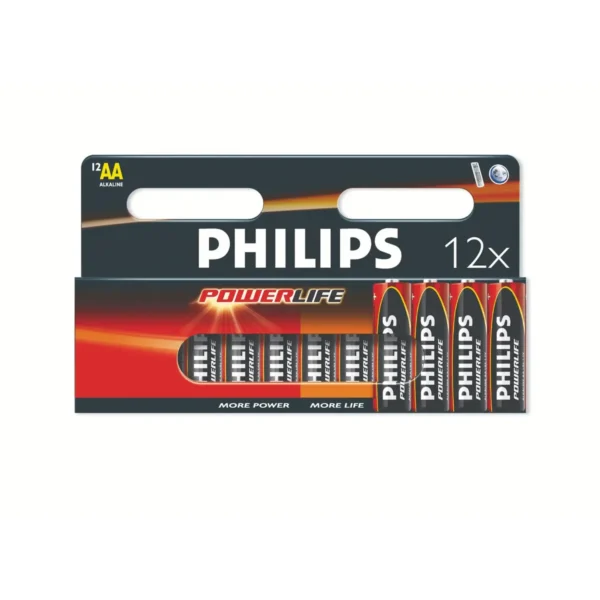 Philips PowerLife LR6PC12C AA Alkaline Battery