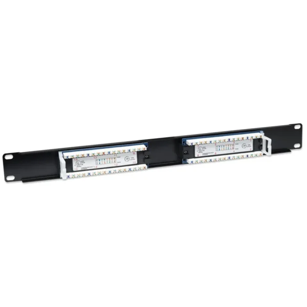 Intellinet Patch Panel, Cat5e, UTP, 16-Port, 1U, Black