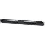 Intellinet Patch Panel, Cat5e, UTP, 16-Port, 1U, Black