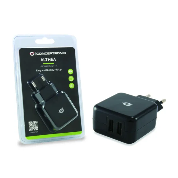Conceptronic 2-Port USB Tablet Charger 2.1A