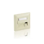 Equip 3-Port German Faceplate, Pure White