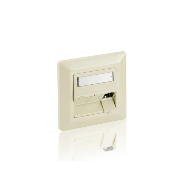 Equip 3-Port German Faceplate, Pure White