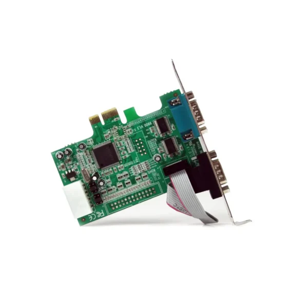 StarTech.com 2-Port PCI Express RS232 Serial Adapter Card, 16550 UART, PCIe to Dual Serial DB9 Host Controller, Windows & Linux, TAA – Replaced by PEX2S953