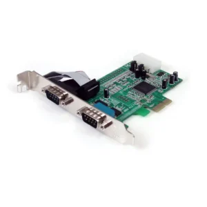 StarTech.com 2-Port PCI Express RS232 Serial Adapter Card, 16550 UART, PCIe to Dual Serial DB9 Host Controller, Windows & Linux, TAA – Replaced by PEX2S953