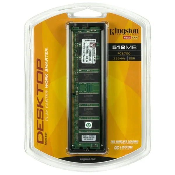 Kingston Technology ValueRAM 512MB, DDR SDRAM, 333MHz memory module 0.5 GB