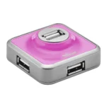 Trust 4 Port USB 2.0 Micro Hub – Pink