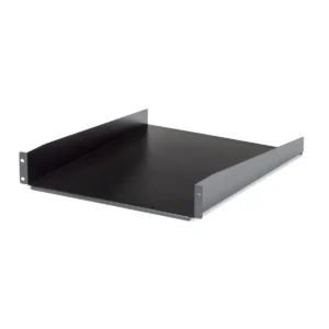 StarTech.com 2U Server Rack Shelf – Universal Rack Mount Cantilever Shelf for 19″ Network Equipment Rack & Cabinet – Heavy Duty Steel - Weight Capacity 50lb/23kg – 22″ Deep Tray, Black