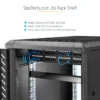 StarTech.com 2U Server Rack Shelf – Universal Rack Mount Cantilever Shelf for 19″ Network Equipment Rack & Cabinet – Heavy Duty Steel - Weight Capacity 50lb/23kg – 22″ Deep Tray, Black
