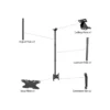 Multibrackets M Public Ceilingmount Small Single Black 1500