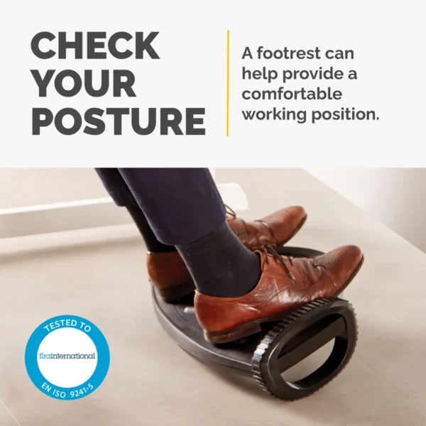 Fellowes Foot Rest Under Desk – Smart Suites Foot Support Ergonomic Foot Rest – Foot Rest Stool for Office & Home – Black