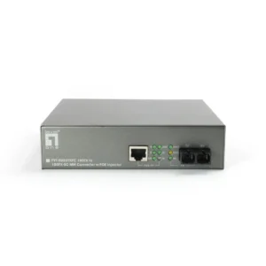LevelOne RJ45 to SC Fast Ethernet Media Converter, Multi-Mode Fiber, 1 PoE Output, 802.3af PoE