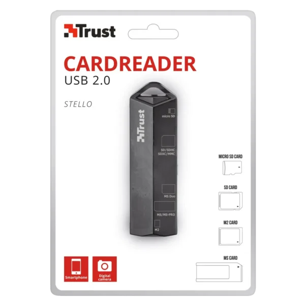 Trust Stello Mini card reader USB 2.0 Black