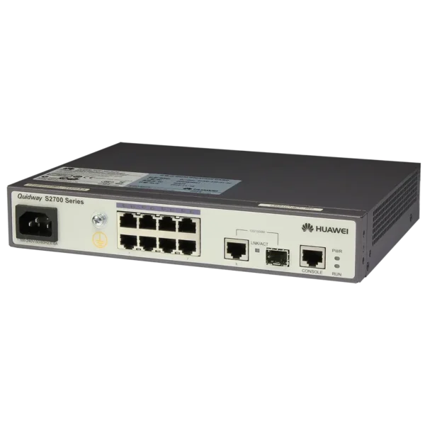 Huawei S2700-9TP-SI-AC Managed L2/L3 Fast Ethernet (10/100) Black, Grey