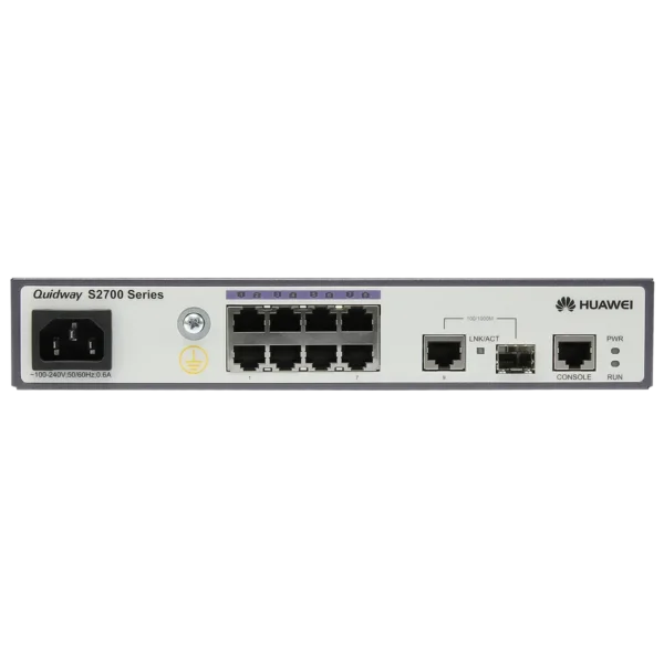Huawei S2700-9TP-SI-AC Managed L2/L3 Fast Ethernet (10/100) Black, Grey
