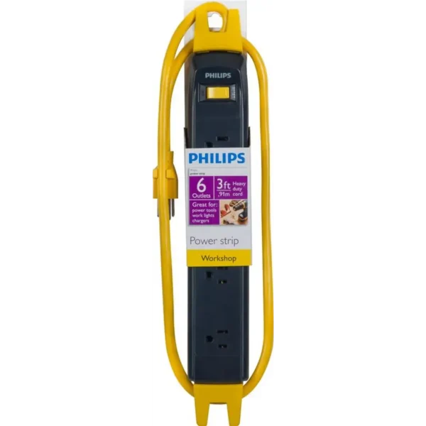 Philips SPS2060C/17 power extension 0.9 m 6 AC outlet(s) Black, Yellow