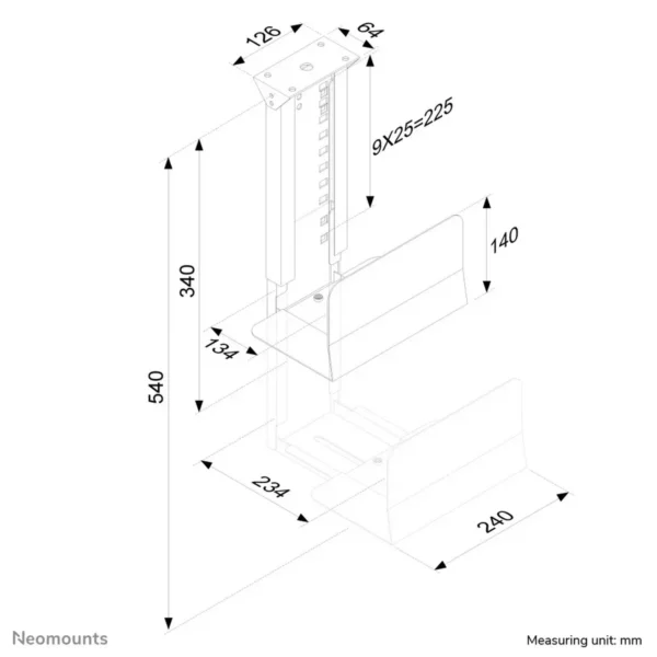 Neomounts CPU-D200SILVER CPU holder – max 30 kg – universal