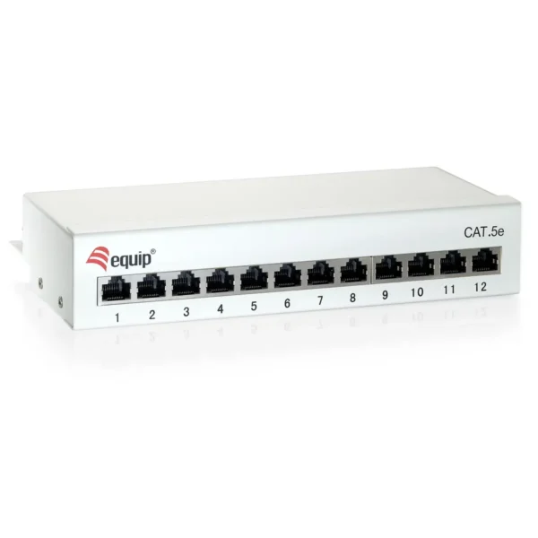 Equip 12-Port Cat.6 Desktop Patch Panel, Light Grey