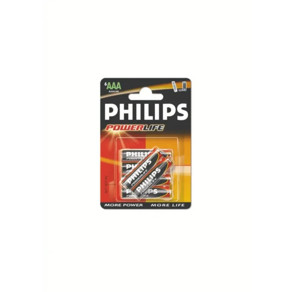 Philips PowerLife LR03PB6C AAA Alkaline Battery