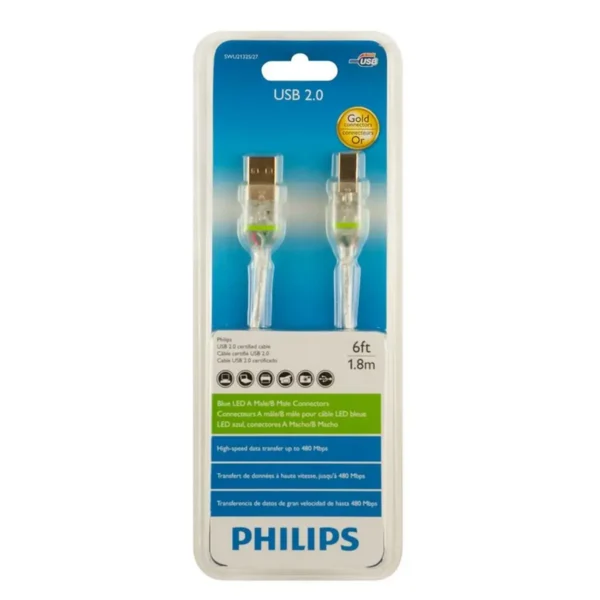 Philips SWU2132S/27 USB cable USB 2.0 1.83 m USB A USB B White