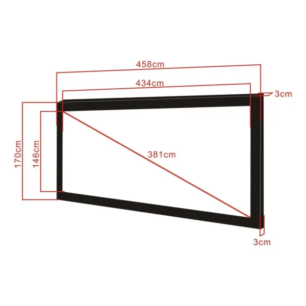 Multibrackets M 2.35:1 Framed Projection Screen 434×146, 150″