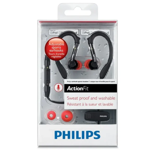 Philips SHQ3017/28 headphones/headset Wired Ear-hook, In-ear Black, Red