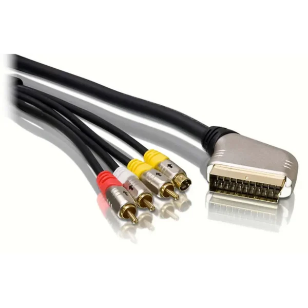 Philips SWV5535/10 video cable adapter 5 m SCART (21-pin) 3 x RCA + S-Video Black