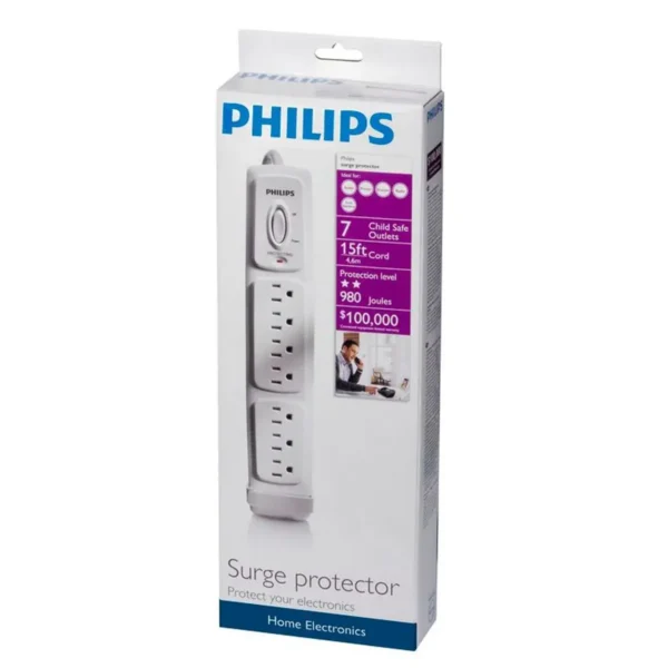 Philips SPP3070J/17 surge protector White 7 AC outlet(s) 4.57 m