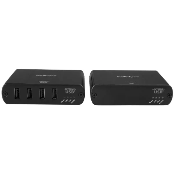 StarTech.com Newer version available USB2004EXT2NA; 4-Port USB Extender – Up to 330 ft (100m) USB 2.0 over Cat5/Cat6 Extender – 480 Mbps USB Over Ethernet Extender