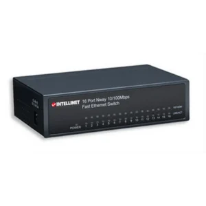 Intellinet 16-Port Fast Ethernet Office Switch Unmanaged Black