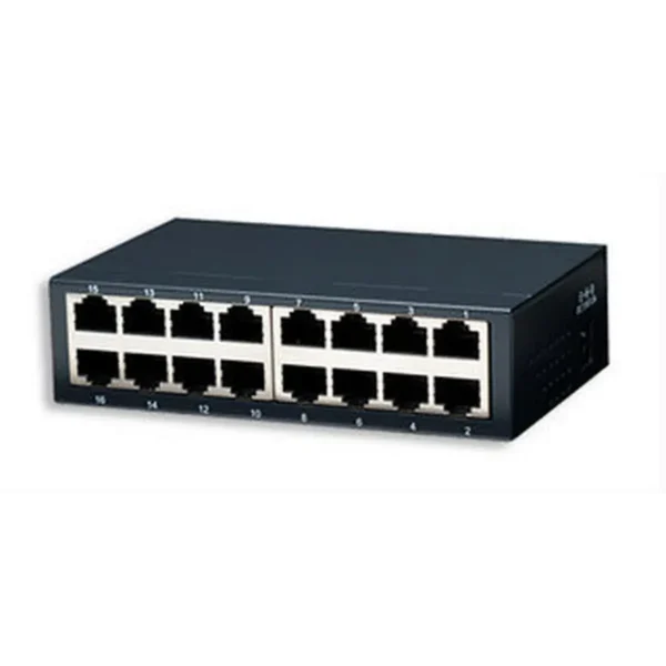 Intellinet 16-Port Fast Ethernet Office Switch Unmanaged Black
