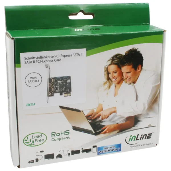 InLine Interface Card SATA 3Gb/s 2 Channel RAID 0 and 1 PCIe