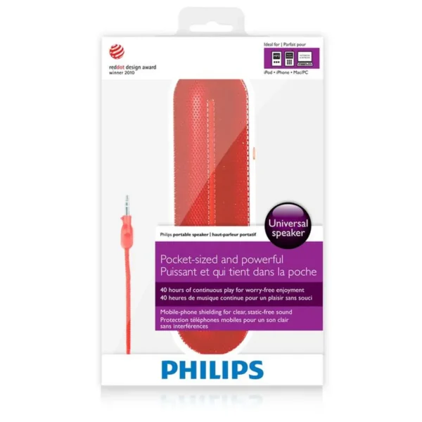 Philips MP3 portable speaker SBA1600RED/27