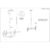 Manhattan Ceiling Mount for TV & Monitors, For screens: 37″ to 75″, Adjustable height: 105-156 cm, VESA compatability: all between 200×200 to 800x400mm – check the dimensions of the four mounting holes on back of screen to ensure it fits, Max 50kg, LFD,Bracket