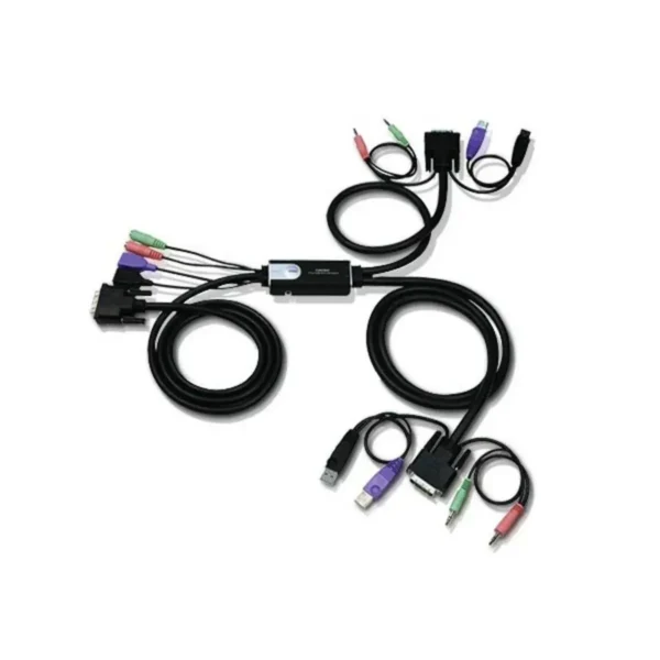 ATEN CS62DU DVI USB KVM cable Black