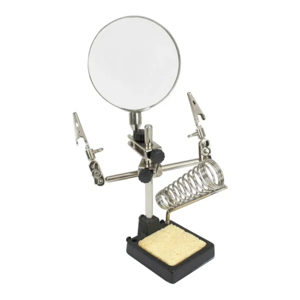 InLine Soldering Stand with magnifier and soldering tool holder
