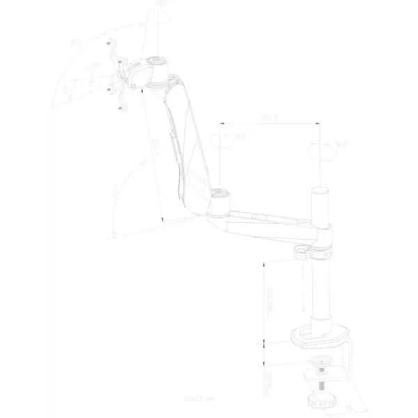 Neomounts FPMA-D975 monitor mount / stand 76.2 cm (30″) Desk Silver