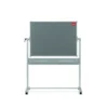 Nobo Mobile Combination Board Magnetic Steel Whiteboard/Grey Felt Noticeboard Horizontal Pivot 1200x900mm