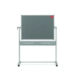 Nobo Mobile Combination Board Magnetic Steel Whiteboard/Grey Felt Noticeboard Horizontal Pivot 1200x900mm