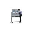 Nobo Mobile Combination Board Magnetic Steel Whiteboard/Grey Felt Noticeboard Horizontal Pivot 1200x900mm