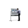 Nobo Mobile Combination Board Magnetic Steel Whiteboard/Grey Felt Noticeboard Horizontal Pivot 1200x900mm