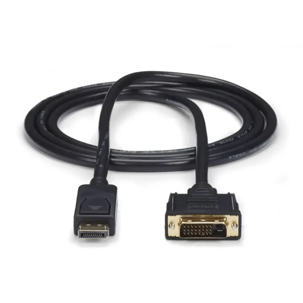 StarTech.com 6ft (1.8m) DisplayPort to DVI Cable, DisplayPort to DVI Adapter Cable, Passive DP to DVI-D Video Converter, 1080p – Replacement for DP2DVIMM6